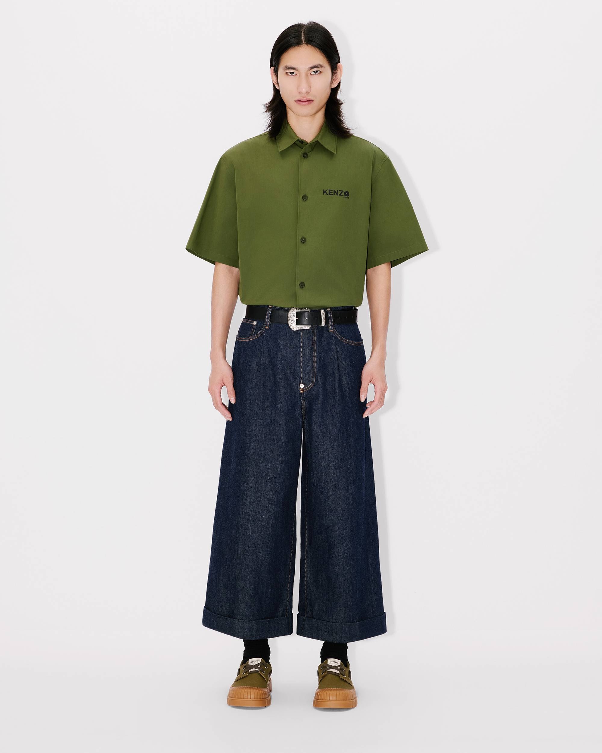 Three quarter buggy jeans in japanese denim - 5