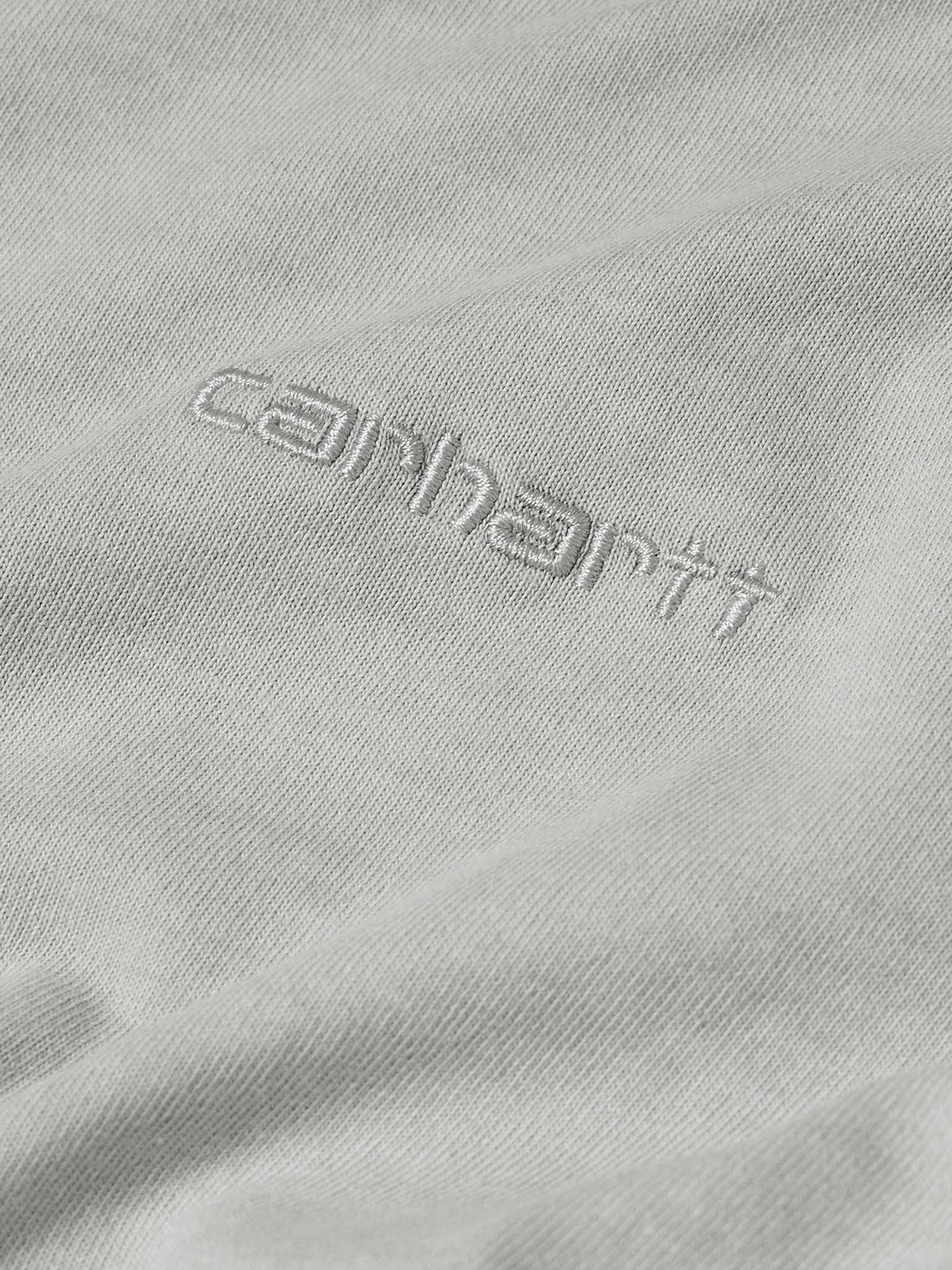 Duster Garment-Dyed Logo-Embroidered Cotton-Jersey T-Shirt - 4