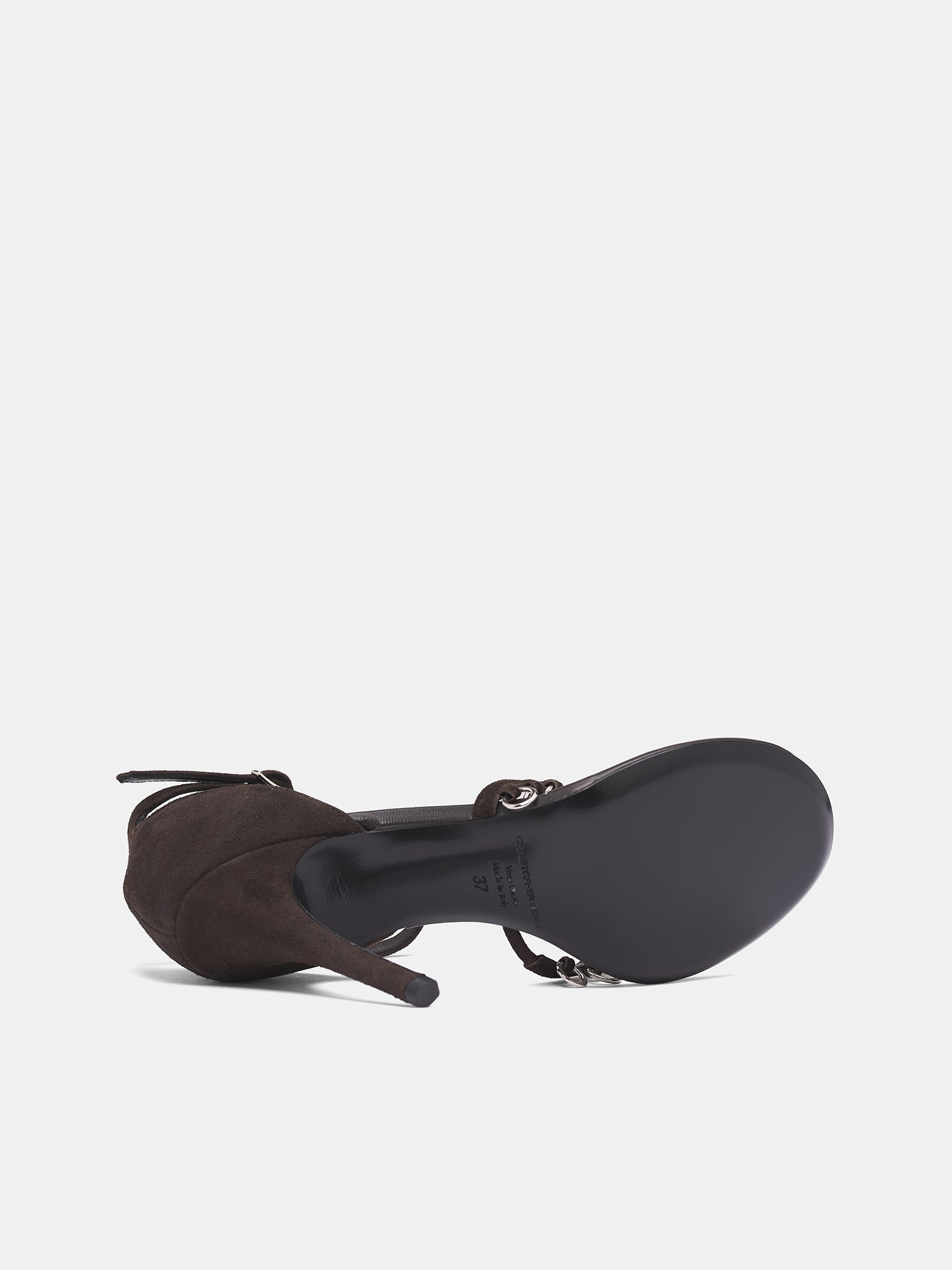 Espresso Suede Ludo Pierced Heels - 6