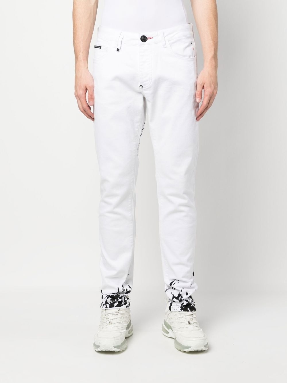 graphic-print slim-cut jeans - 3