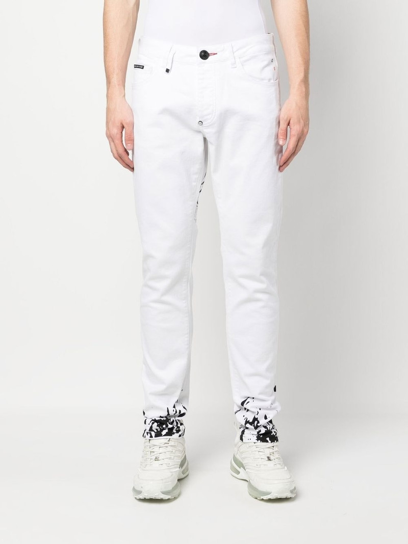 graphic-print slim-cut jeans 3