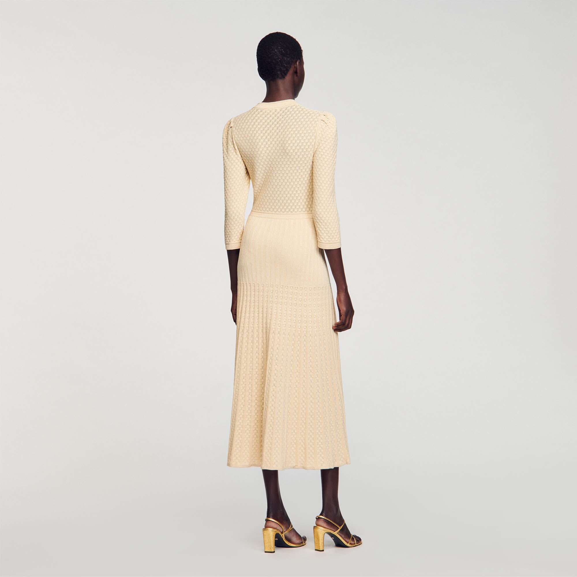 POINTELLE KNIT MIDI DRESS - 6