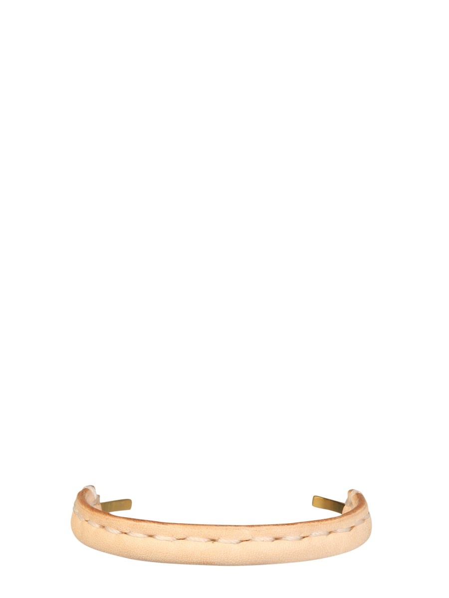 BRASS AND LEATHER BRACELET - 1