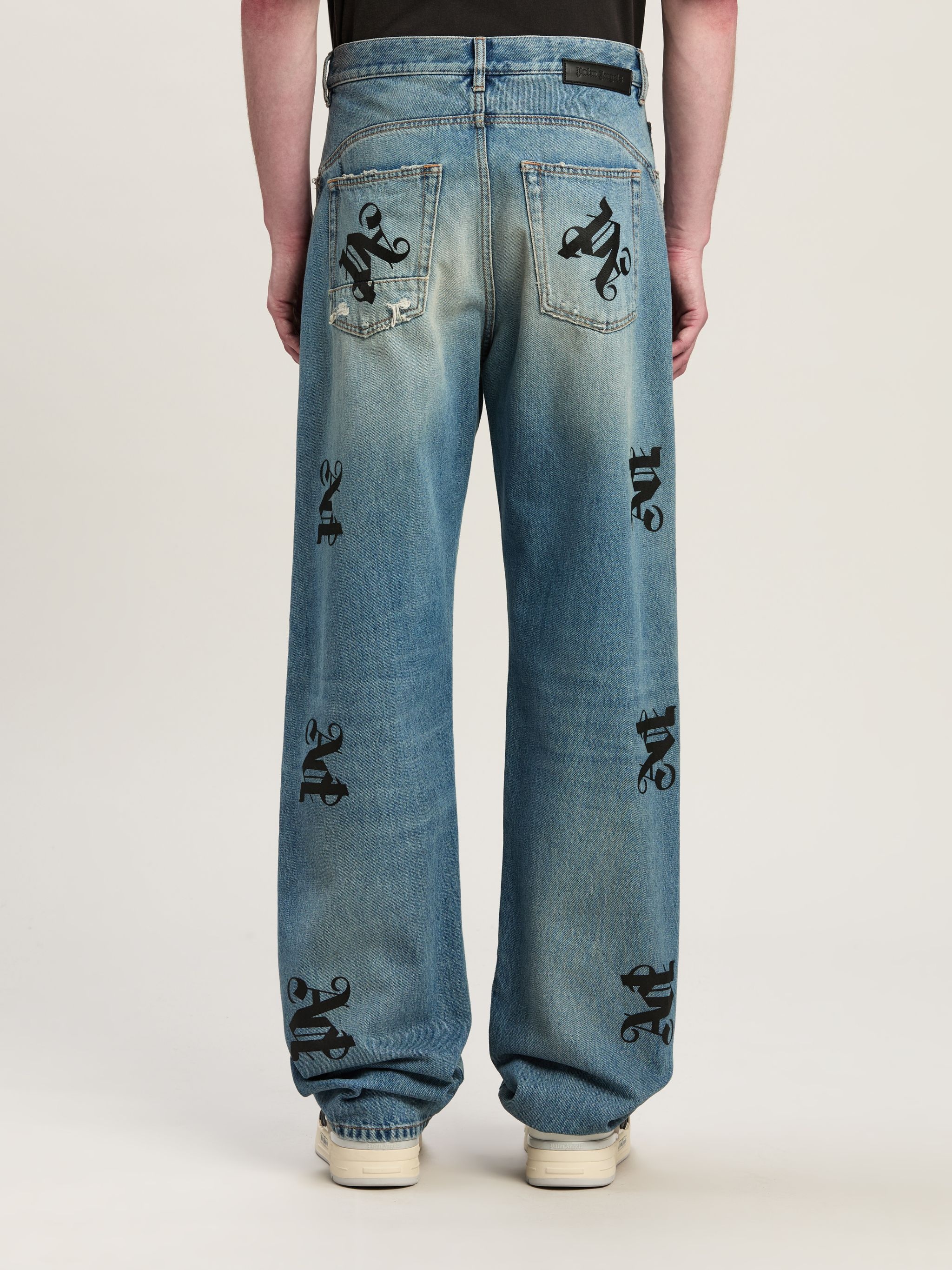 Monogram Series Loose Fit Denim Pants - 5