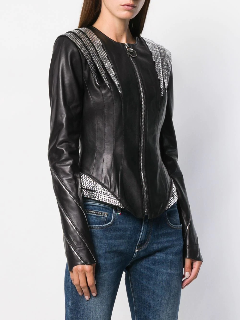 crystal panelled jacket - 3