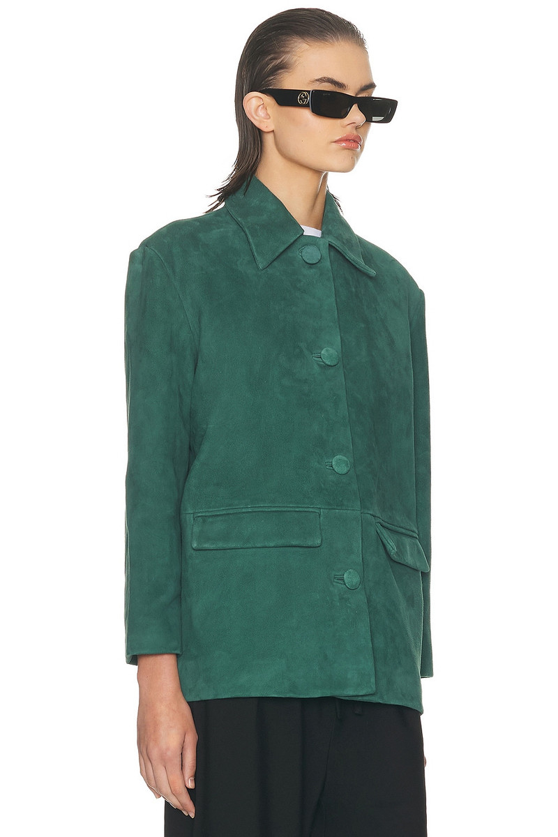 HELSA The Schoolhouse Jacket in Suede outlook