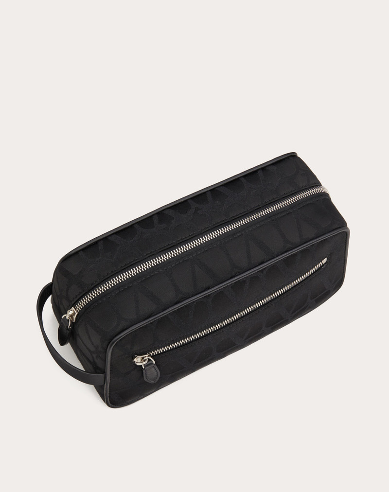Valentino BLACK ICONOGRAPHE WASHBAG IN NYLON outlook