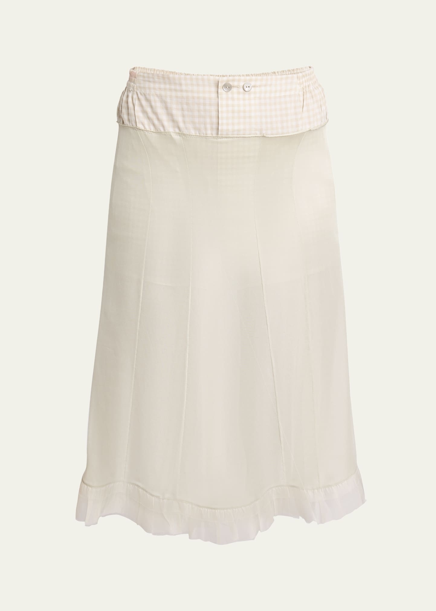 Check Hybrid Midi Skirt - 1