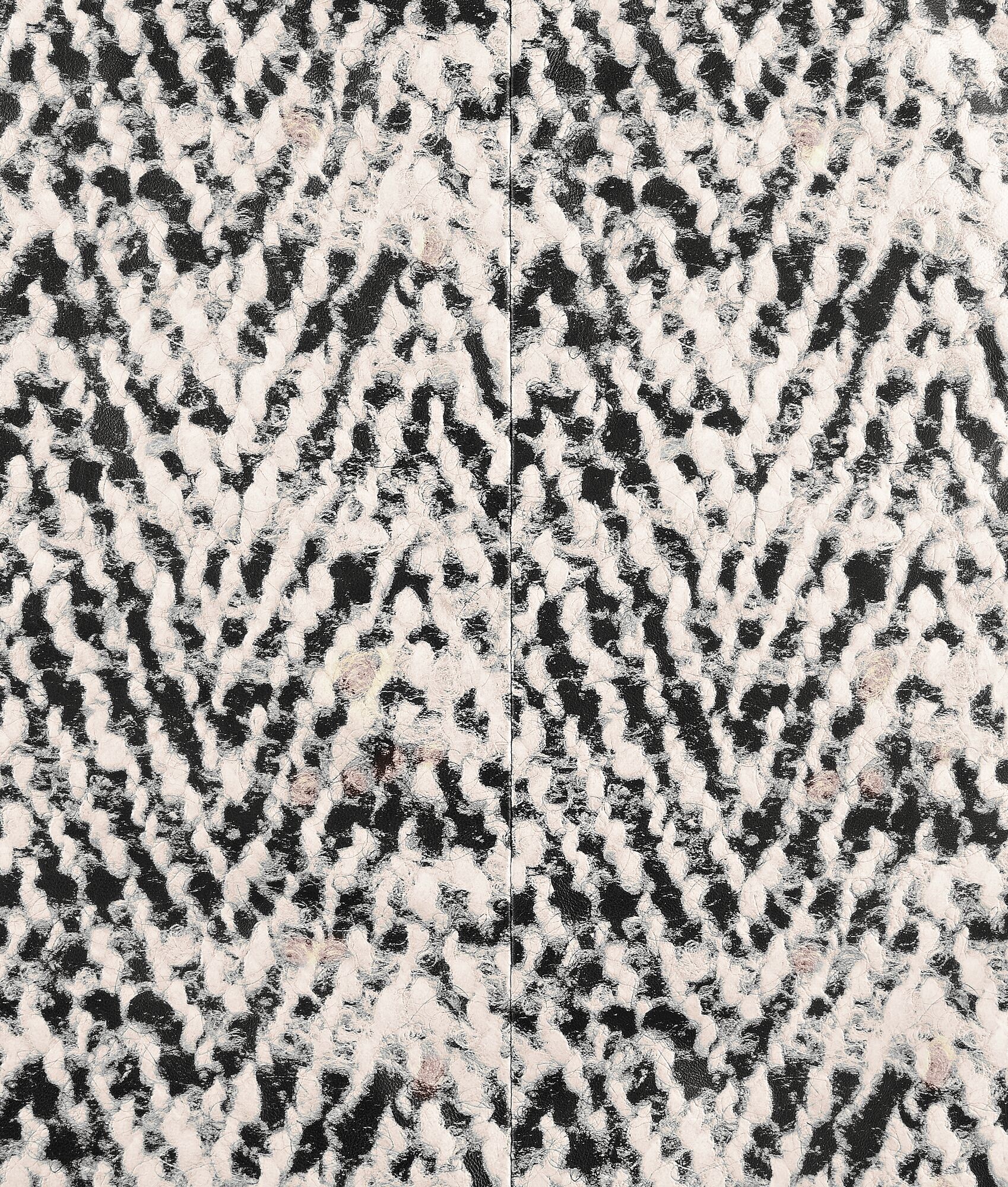 Printed Leather Chevron Coat - 6