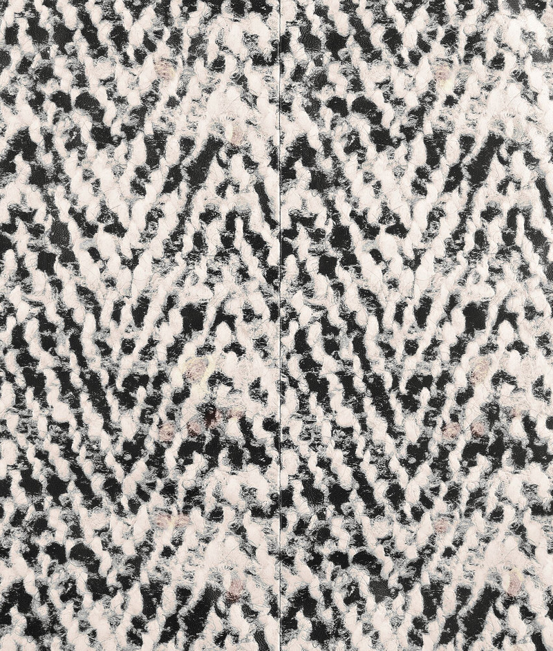 Printed Leather Chevron Coat 6