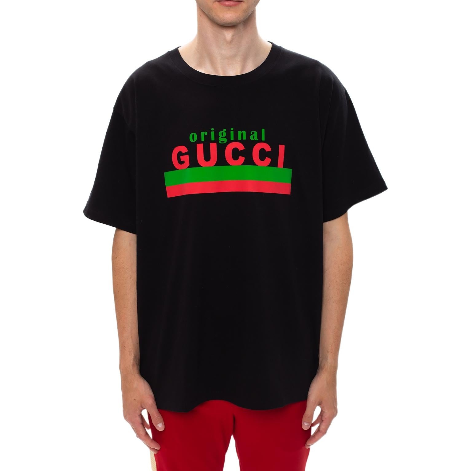 Gucci Original Print Oversize T-Shirt 'Black' 616036-XJCOQ-1082 - 4