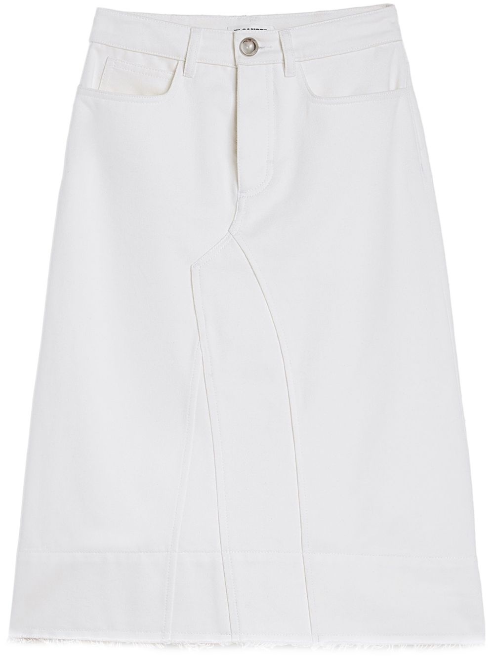 A-line panelled denim skirt - 1