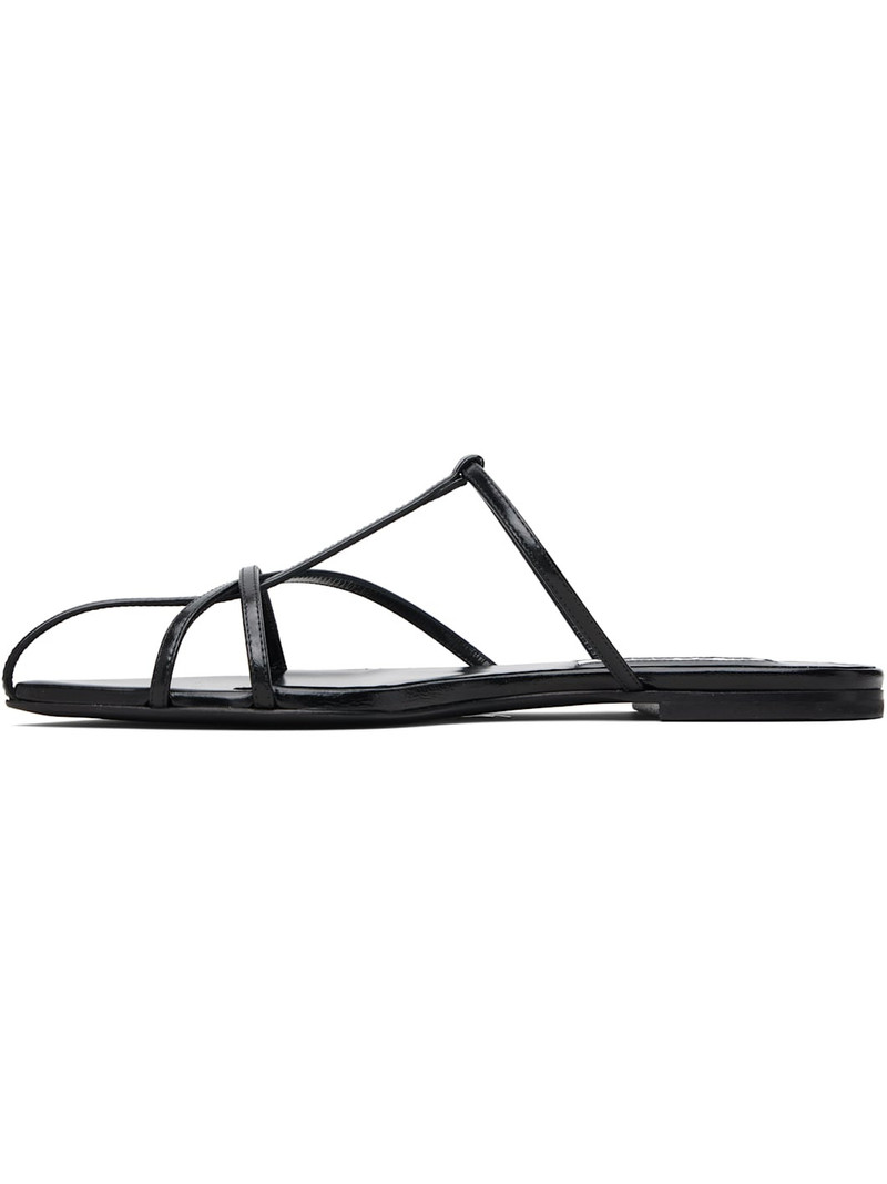 Jil Sander Black Pointed Toe Sandals outlook