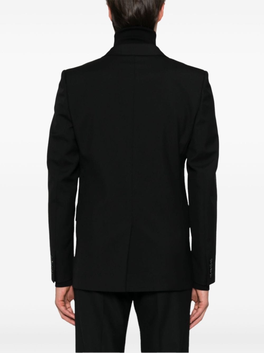 wool gabardine blazer - 4