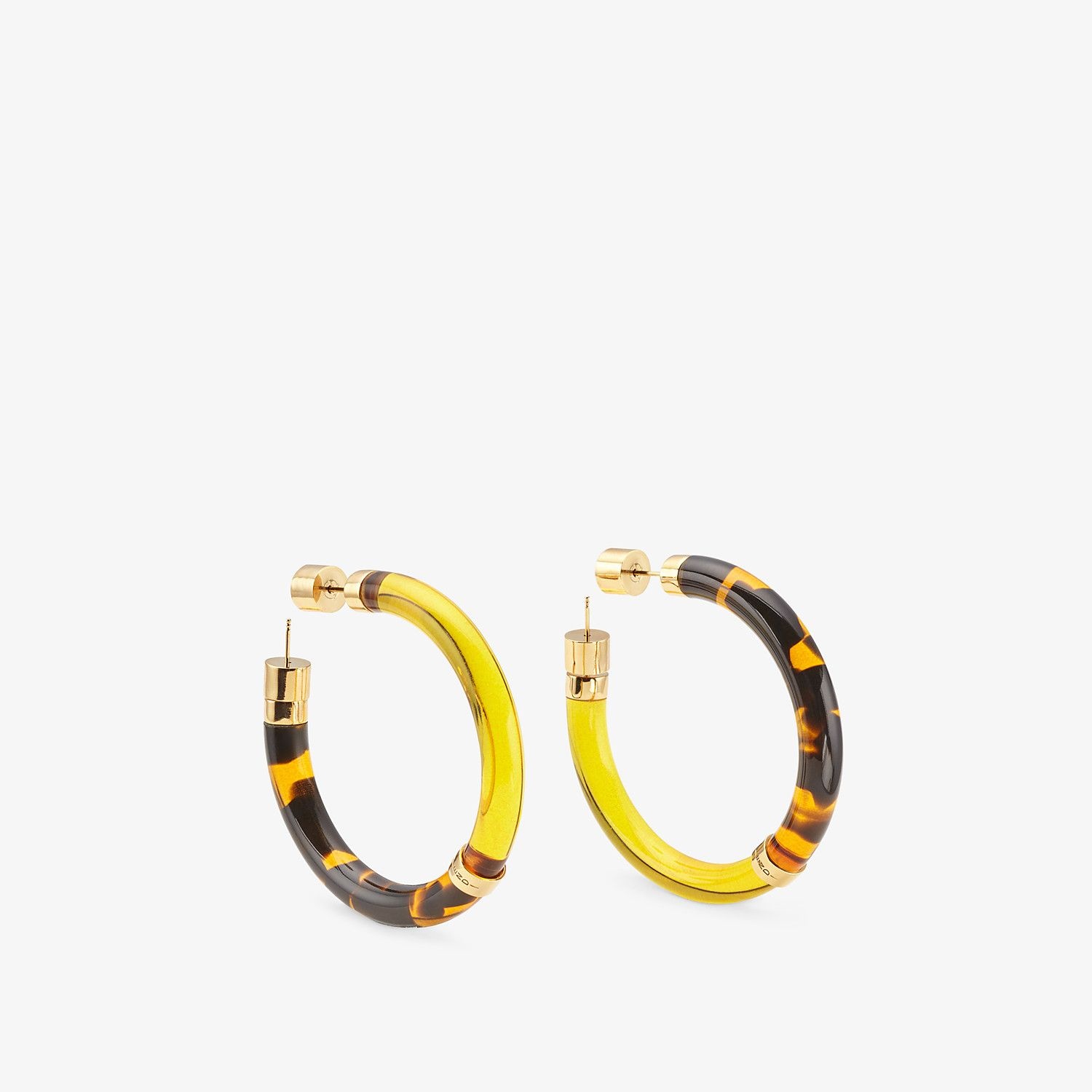 Earrings in yellow plexiglass - 1