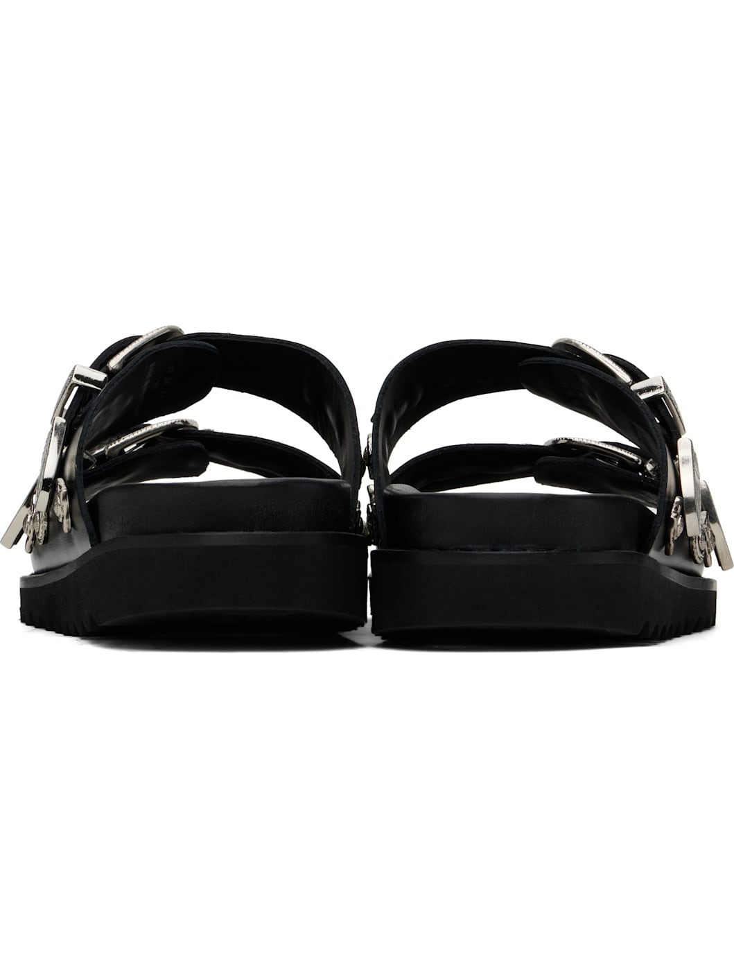 Black Buckle Sandals - 2