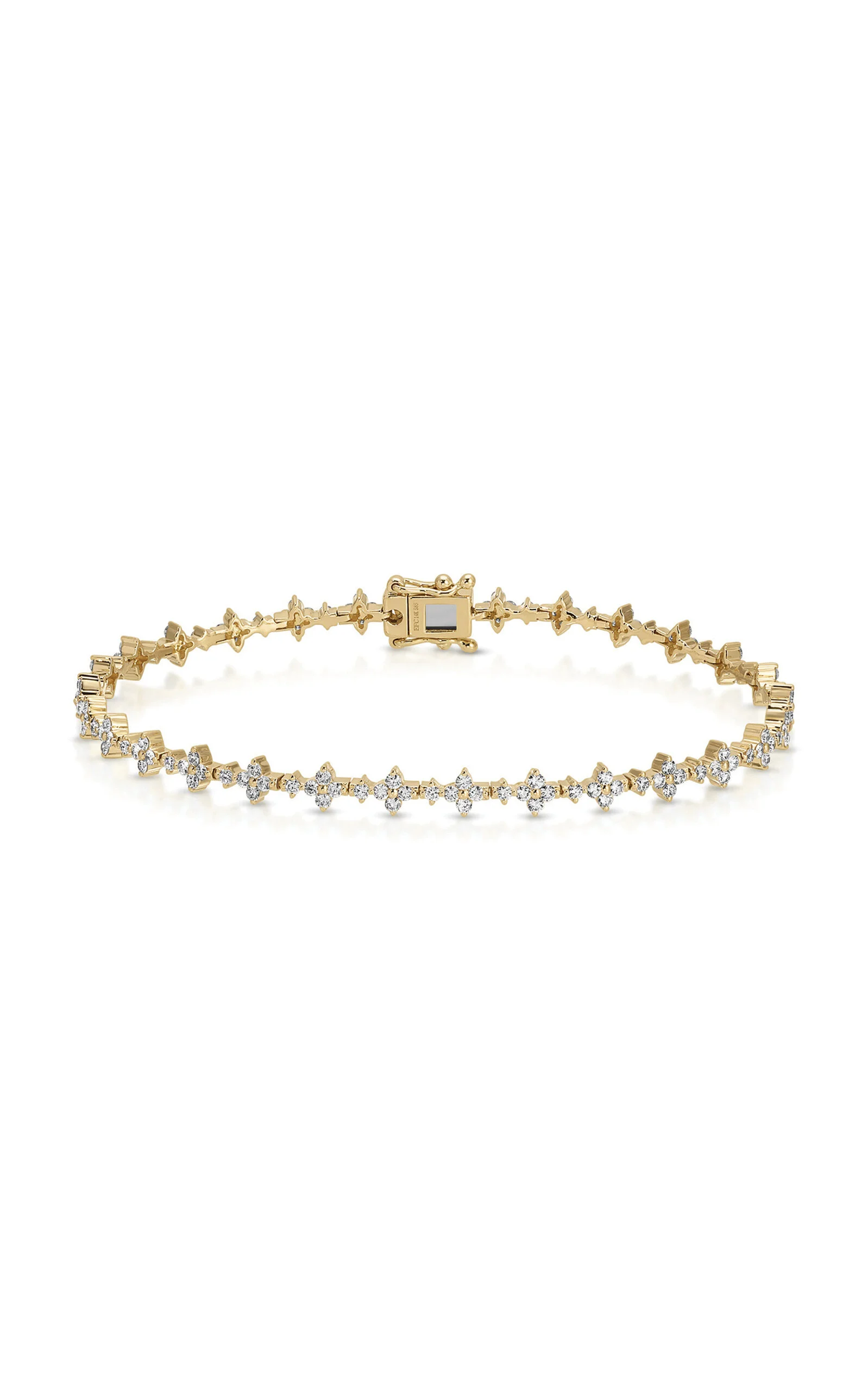 Fleur 14K Yellow Gold Diamond Eternity Bracelet - 1