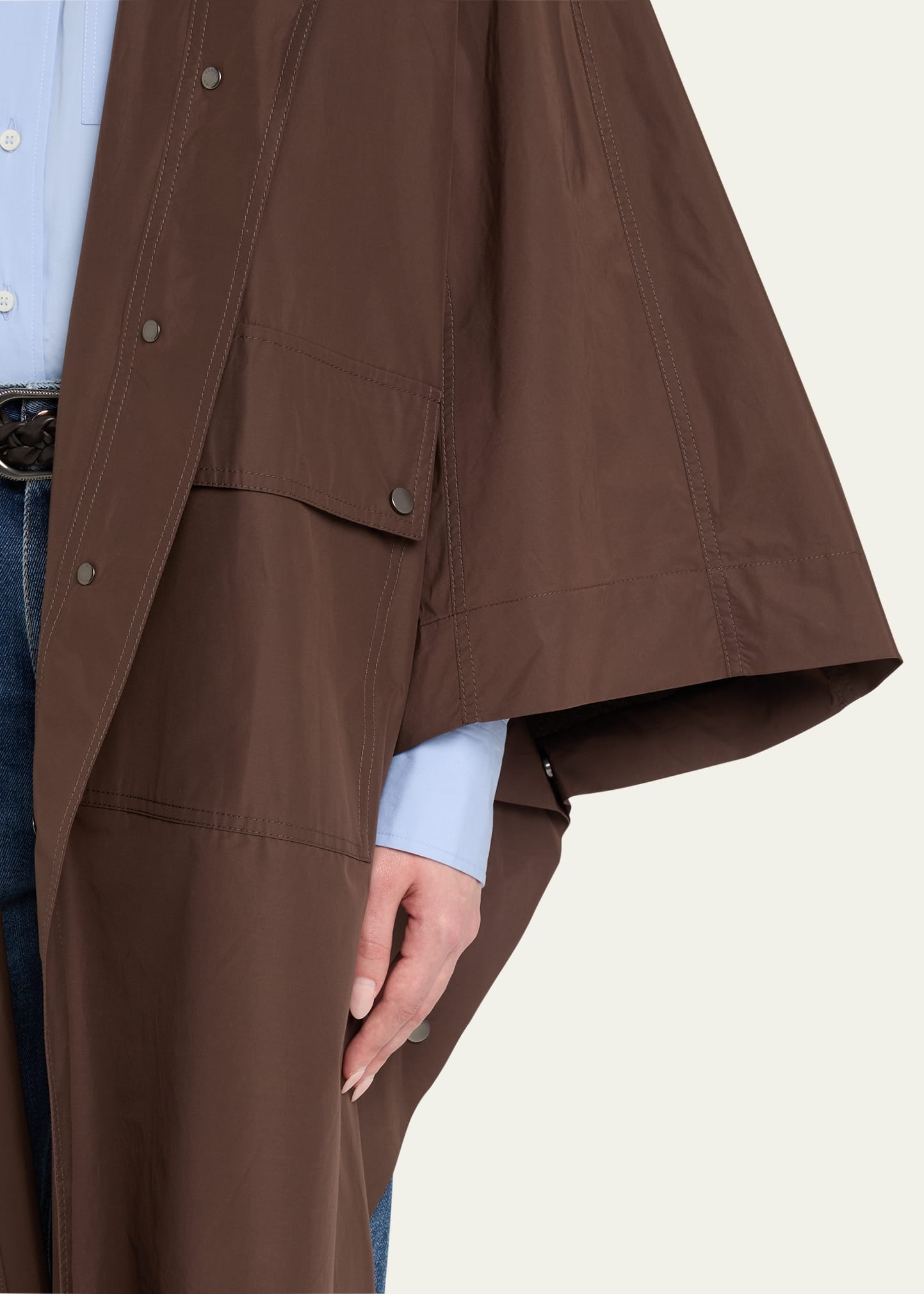 Hooded Water-Resistant Taffeta Jacket - 5