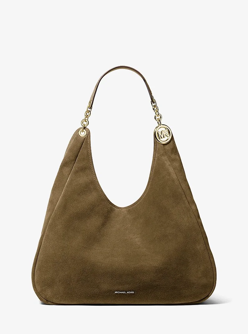 Ellie Large Suede Shoulder Bag - 1
