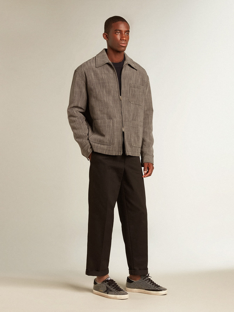 Golden Goose Men’s wool blend coach jacket outlook