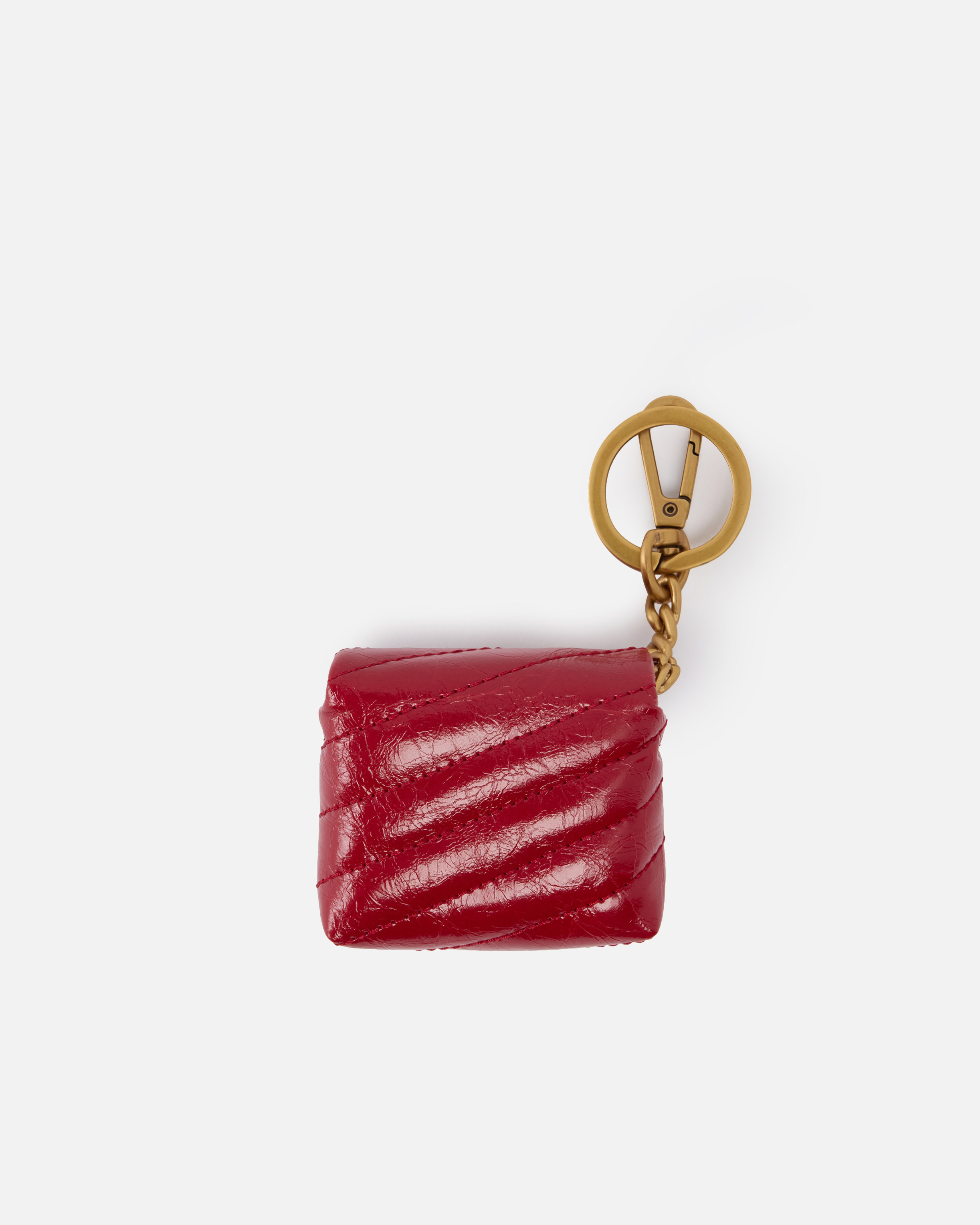 QUILTED AIRPODS CASE IN SHINY LEATHER WITH LOVE BIRDS LOGO - 2
