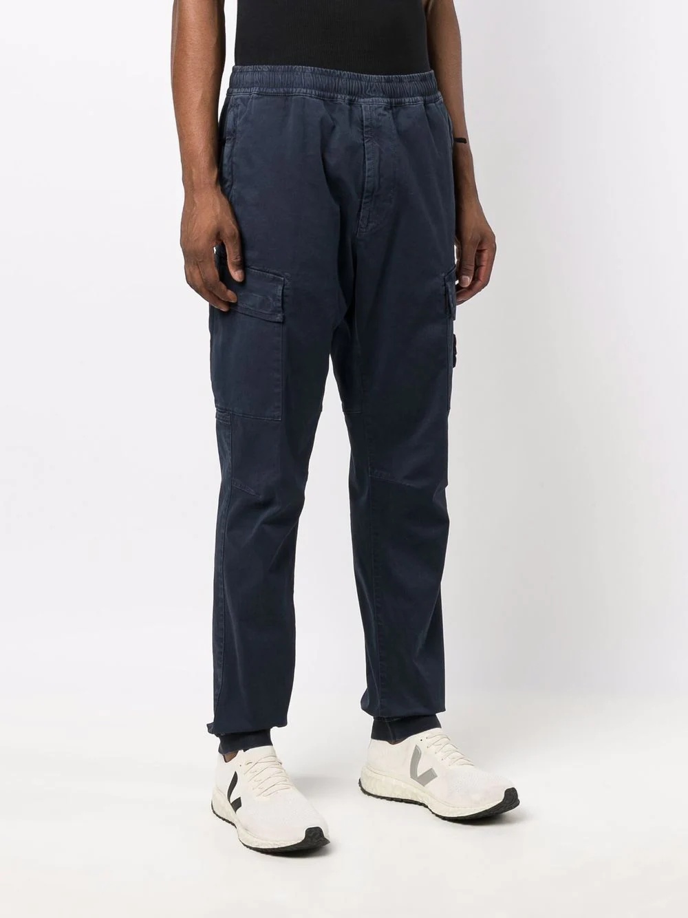 logo-patch cargo trousers - 3