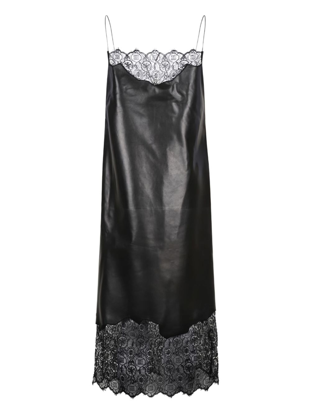 leather midi dress - 2