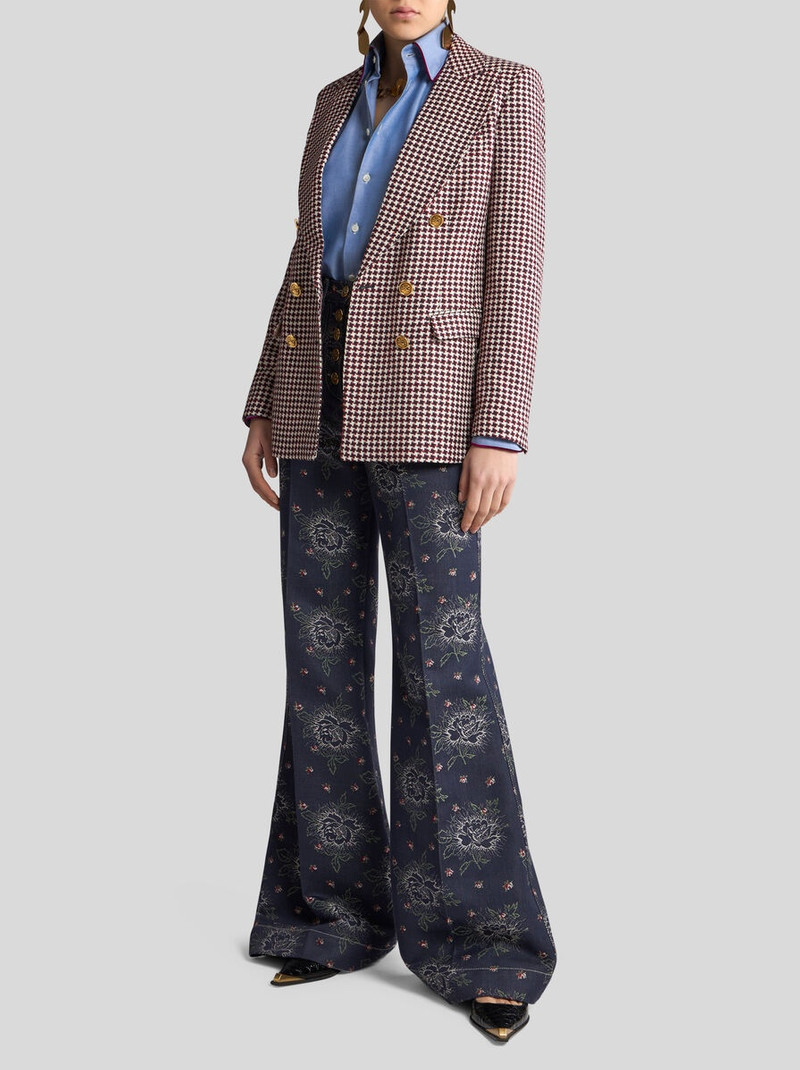 Etro DOUBLE-BREASTED HOUNDSTOOTH JACKET outlook