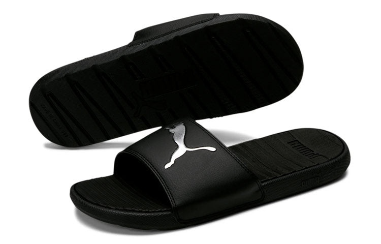 PUMA Cool Cat Sport Slippers Black/Silver 371048-01 - 3