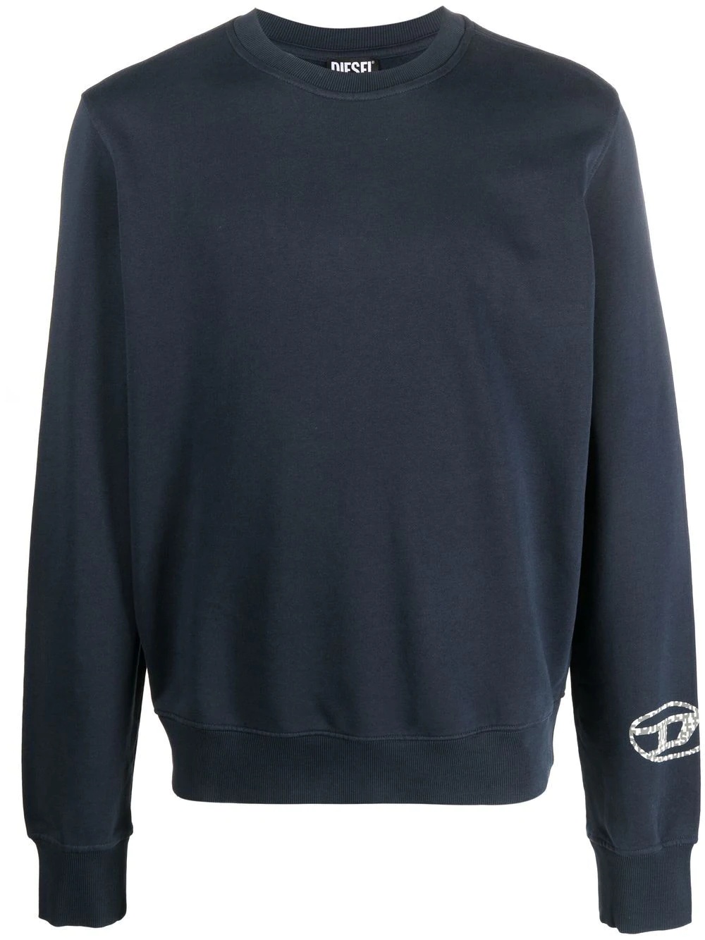 logo-print crew neck jumper - 1