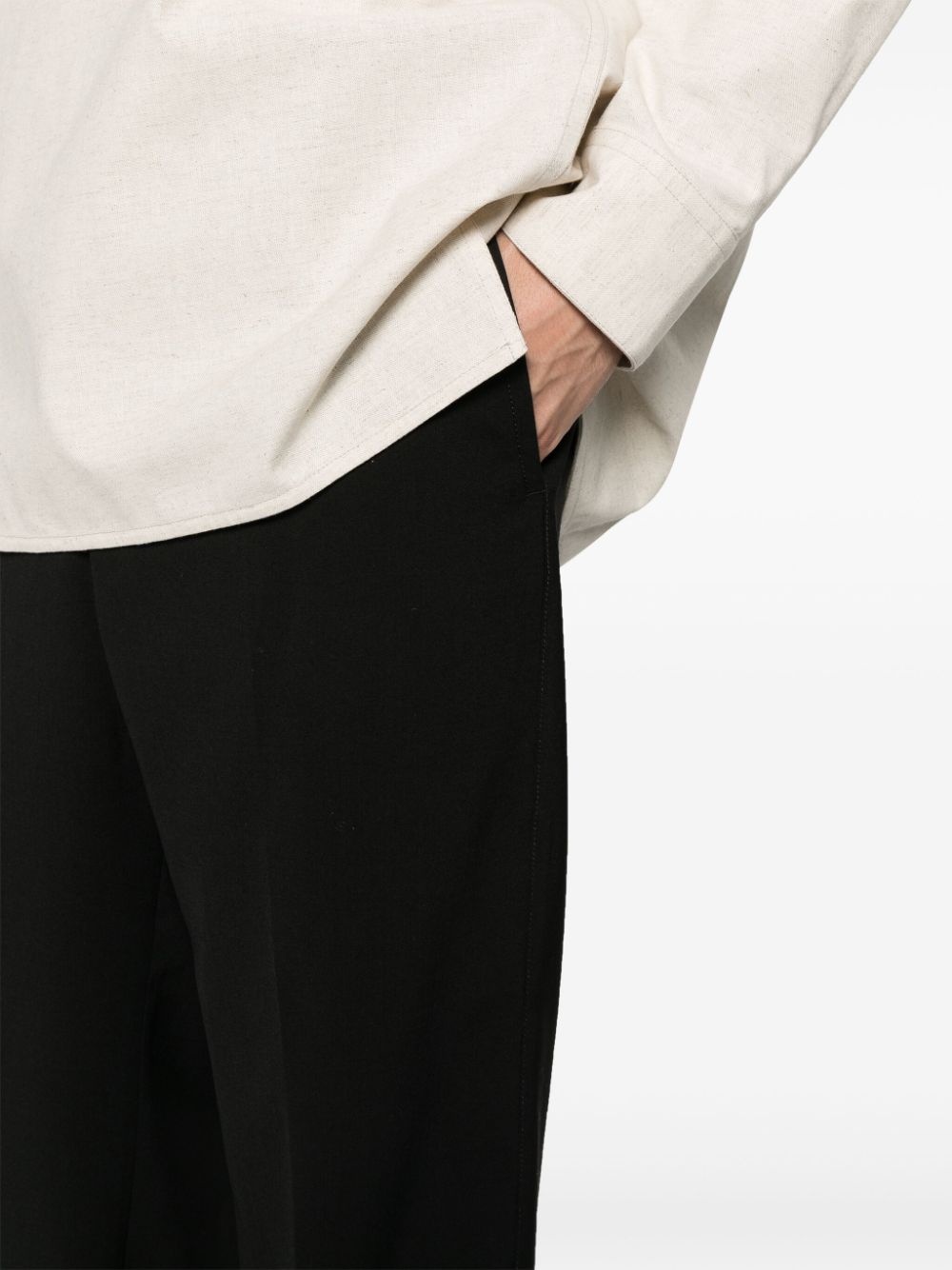 cropped wide-leg trousers - 5