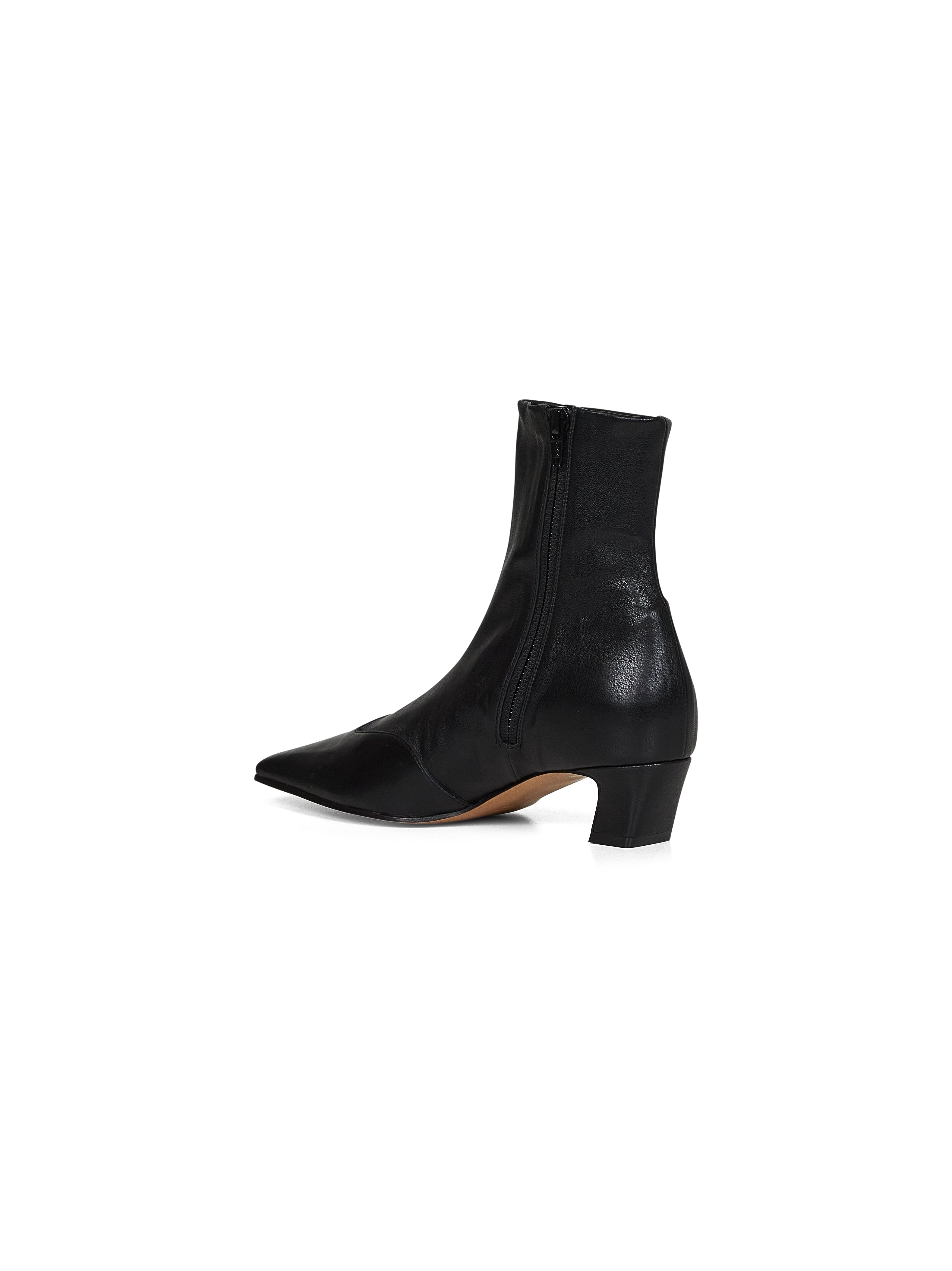 Black nappa Nevada Stretch Low ankle boots - 3