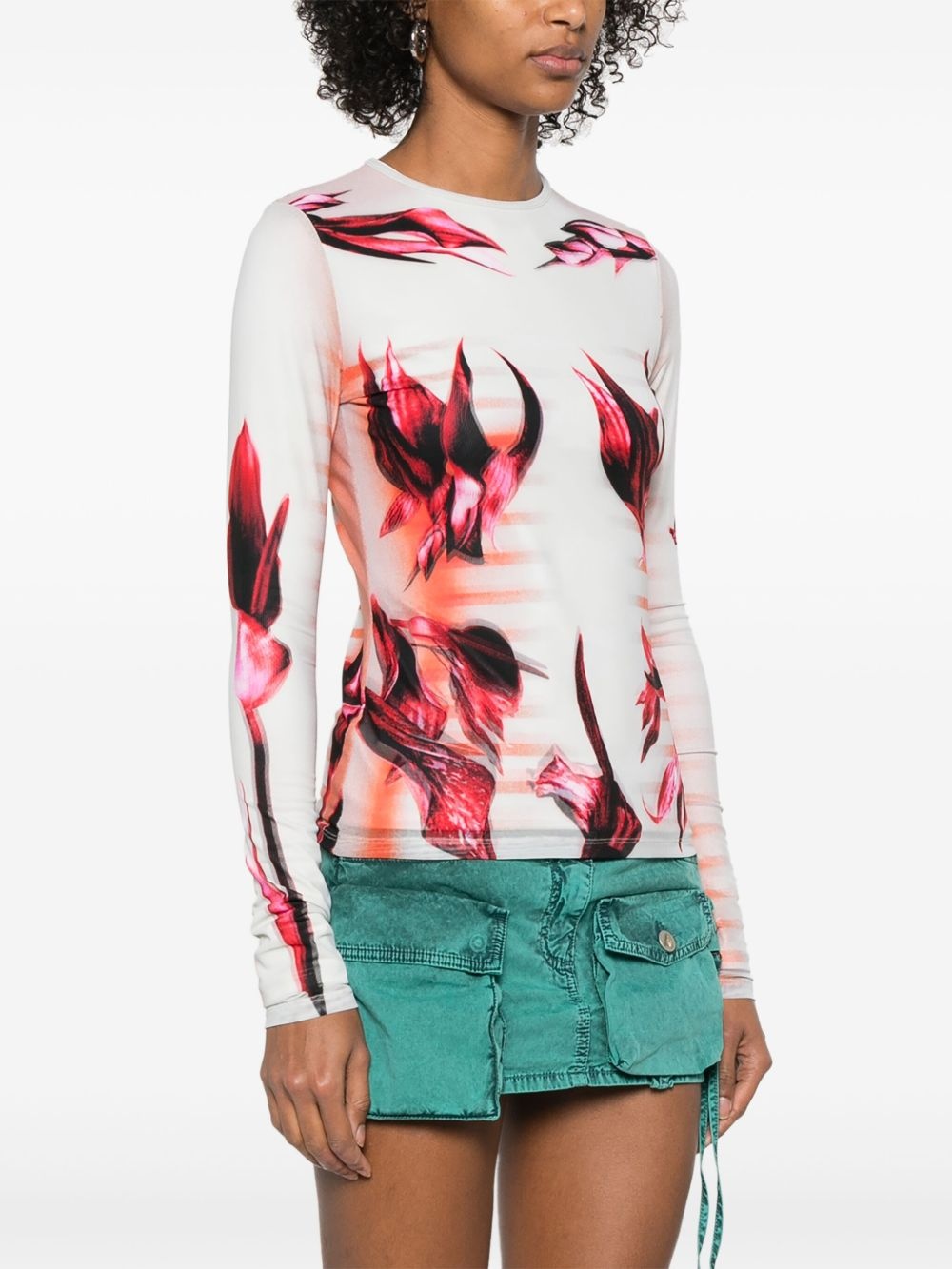 double-layered printed top - 3