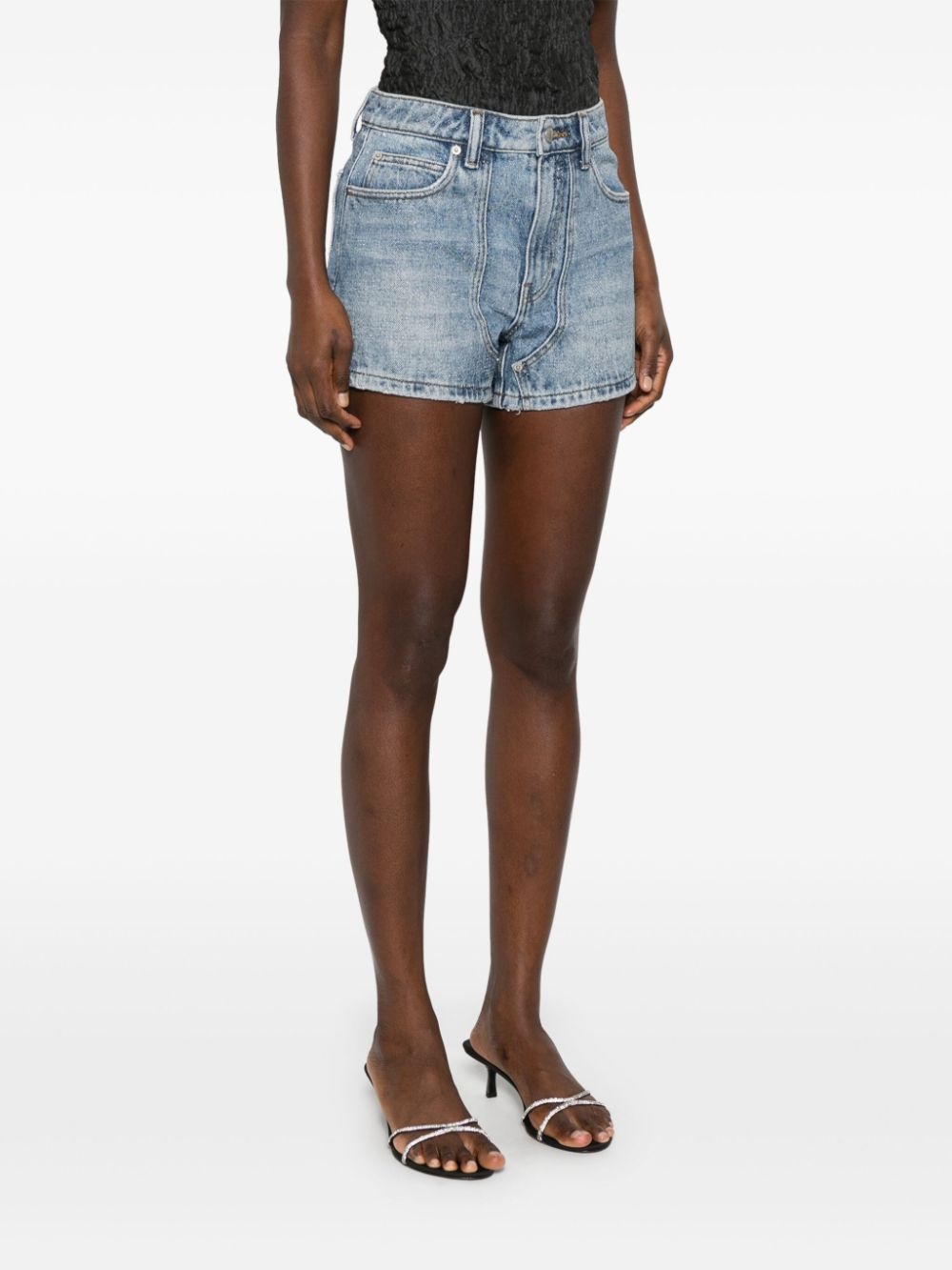 crystal-pattern high-waisted shorts - 3