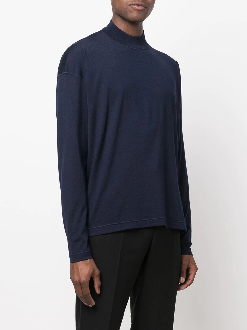 fine-knit mock-neck jumper - 3