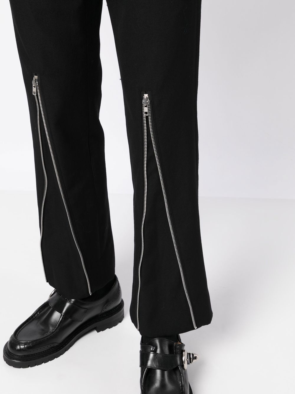 zip-detail skinny trousers - 5