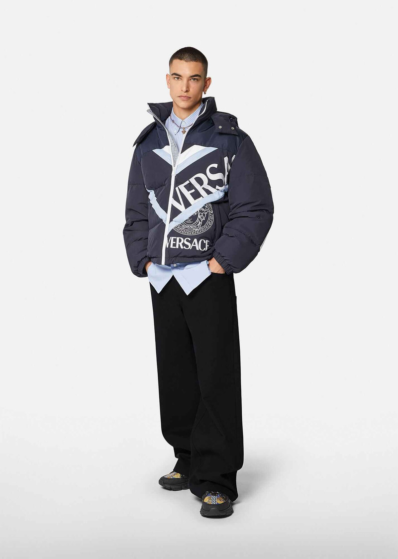 Greca Accent Oversized Pants 4