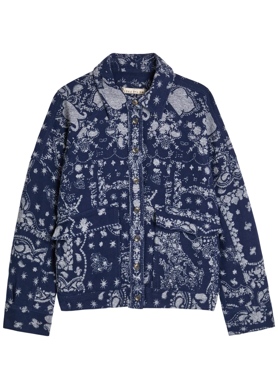 Free People Bandana-jacquard Cotton Overshirt - 1