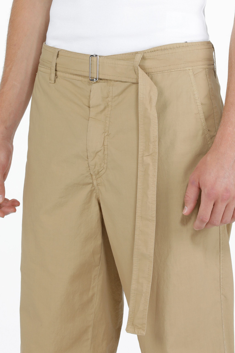 BELTED STRAIGHT-LEG COTTON TROUSERS 5