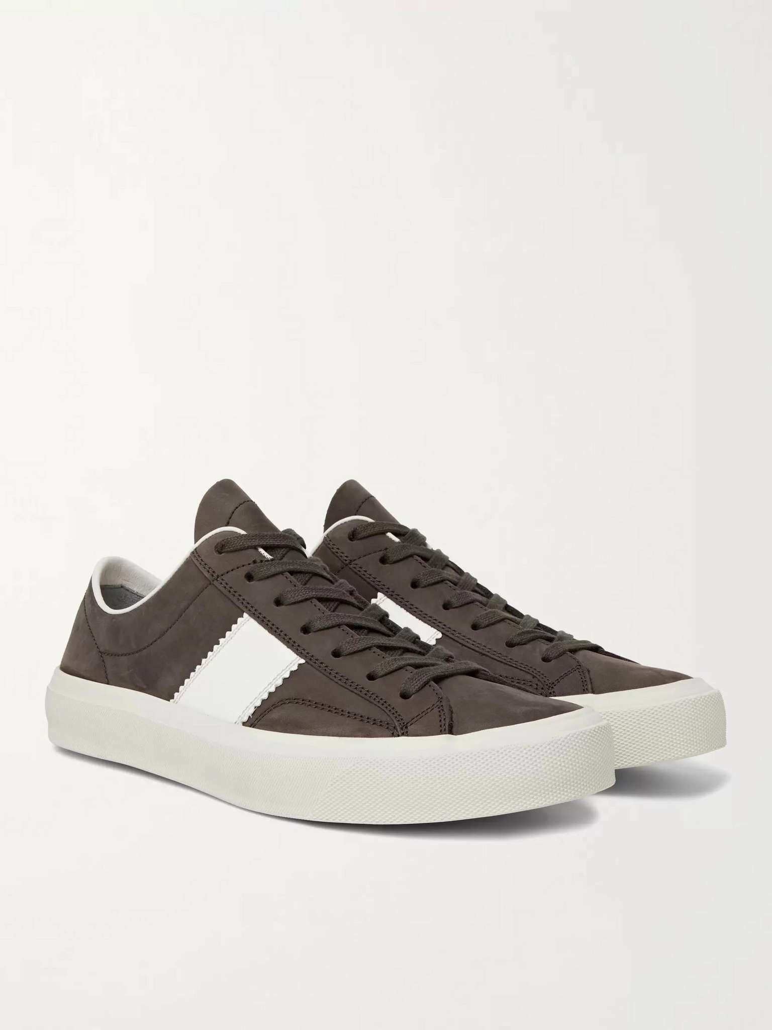 Cambridge Leather-Trimmed Nubuck Sneakers - 4