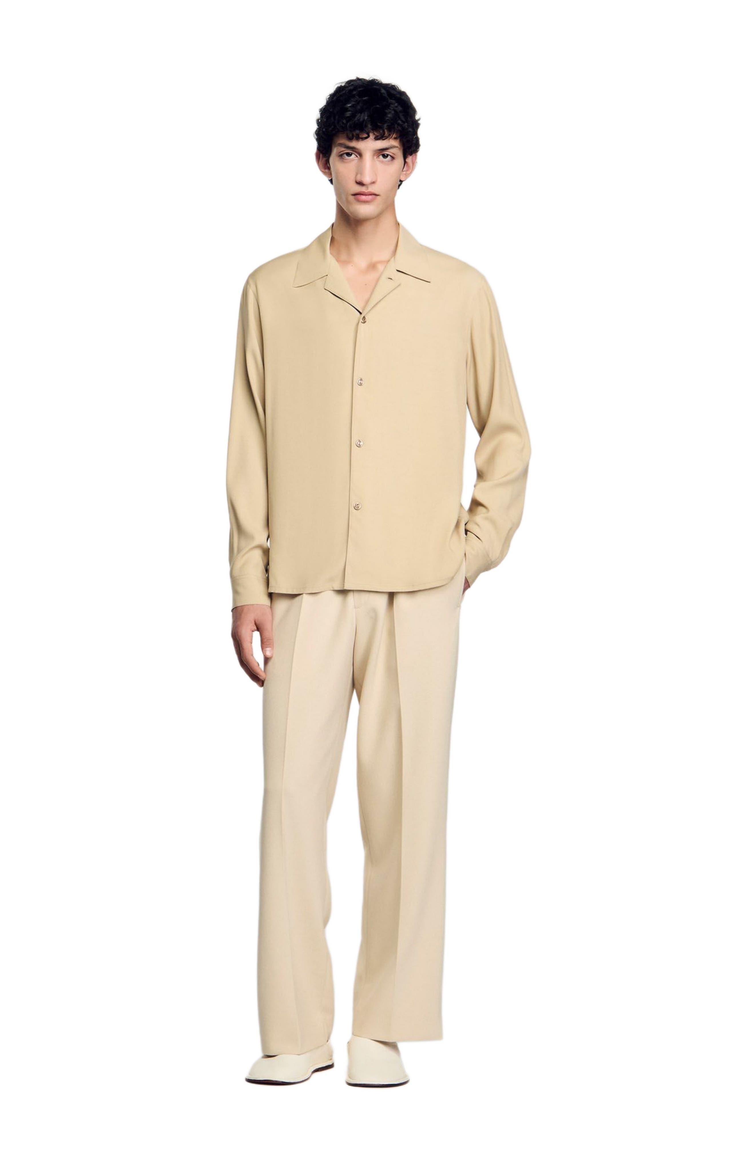 SANDRO Floaty shirt in Sand. at Nordstrom - 6