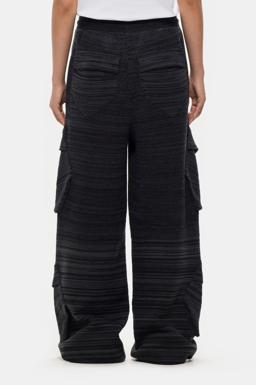 Téla Knit Pant in Dark Smoke Grey/Black - 3