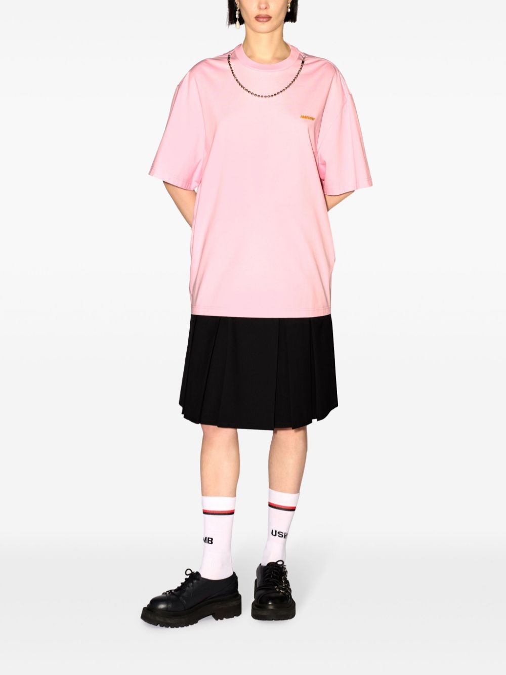 ball chain-detail T-shirt - 2