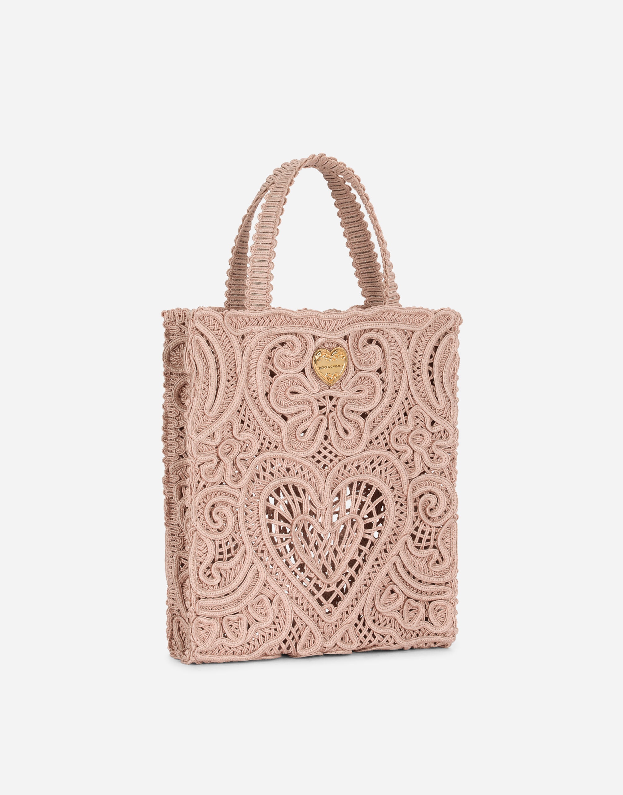 Small cordonetto lace shopper - 2