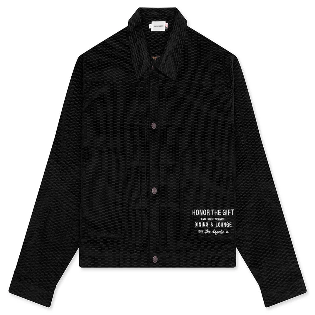 CORD JACKET - BLACK - 1
