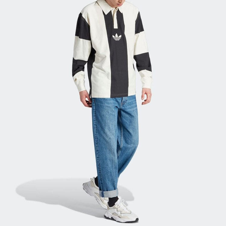 adidas originals Hack Rugb Polo T-Shirts 'White Black' HZ0708 - 2