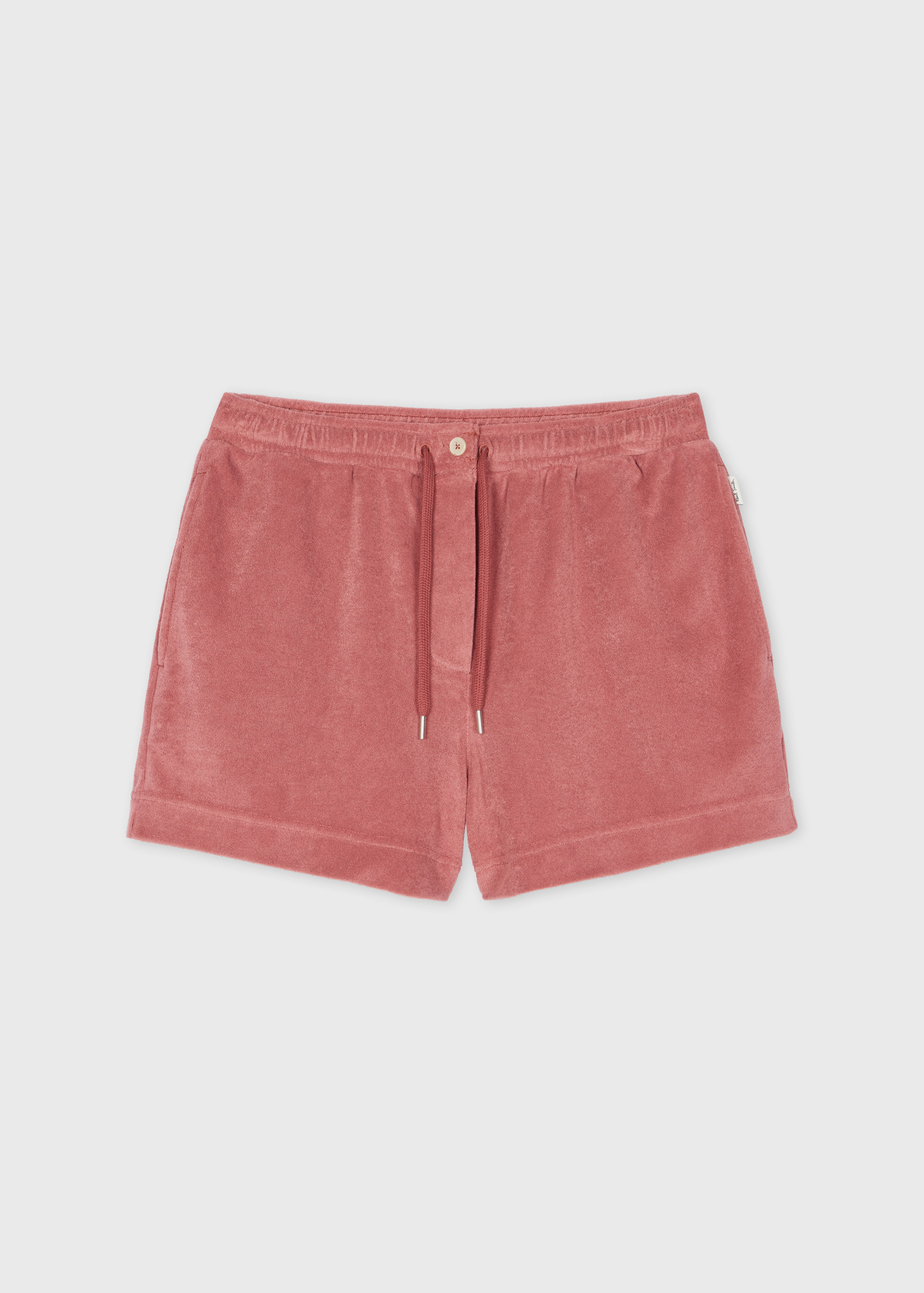 Women's Pink Towelling Shorts - 1