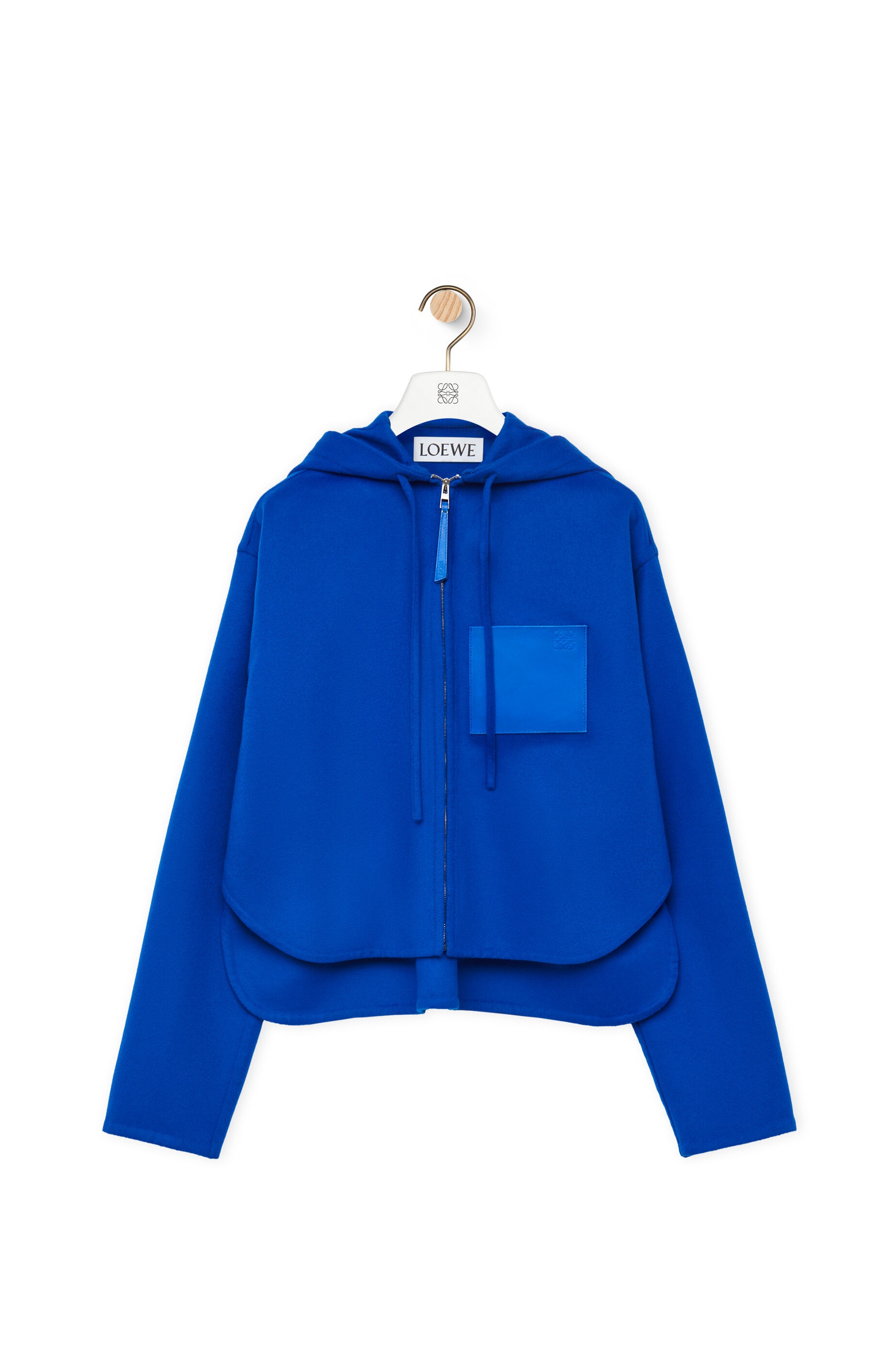 Hooded jacket in wool and cashmere - 1