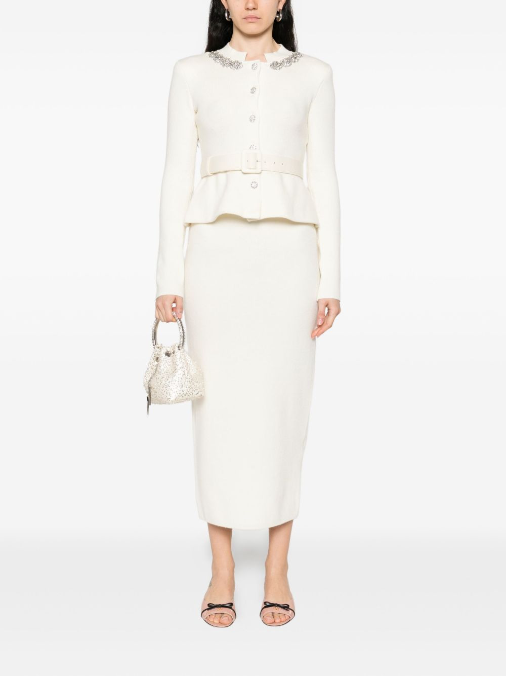 embellished belted dress - 2