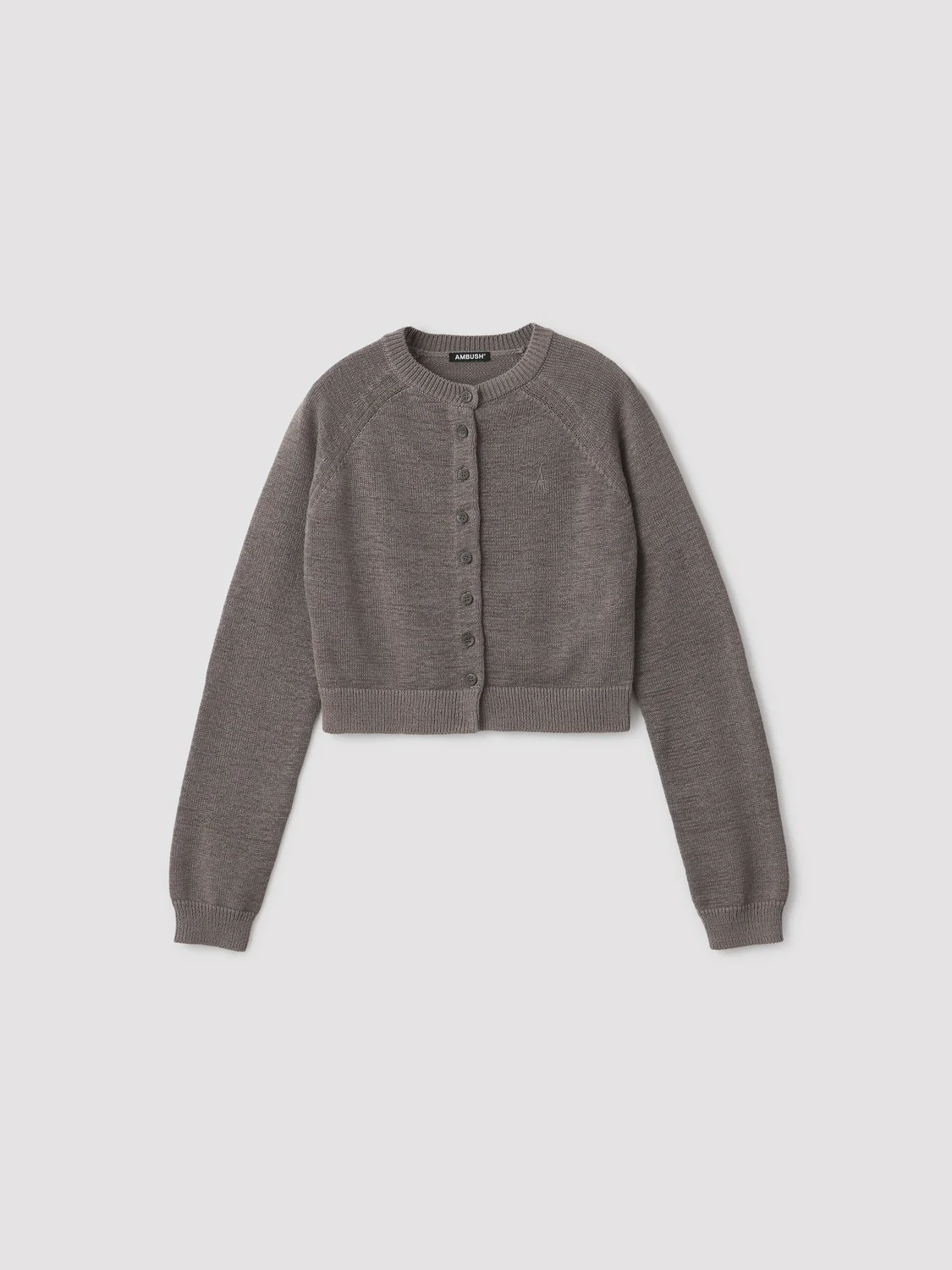 CROPPED KNIT BUTTON UP CARDIGAN - 1